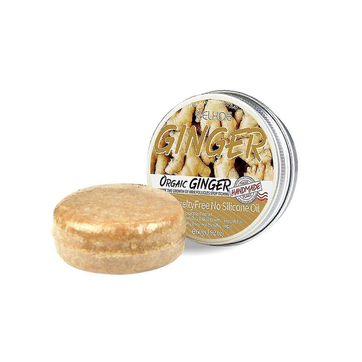 Sampon solid pentru regenerarea parului cu ghimbir, Eelhoe, 60g