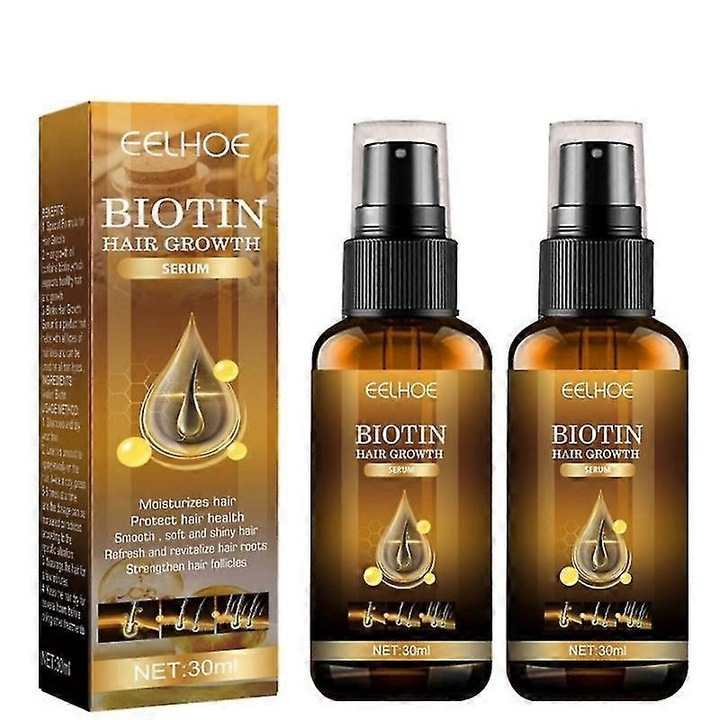 Set 2 spray-uri pentru par cu biotina, Eelhoe, intarire si prevenire cadere par