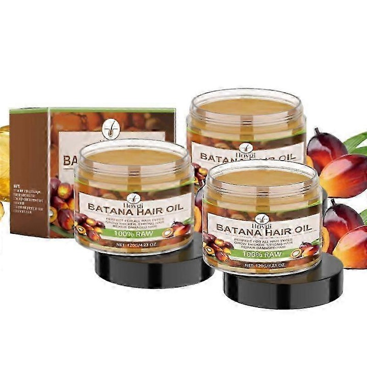 Ulei de Batana pentru ingrijirea parului, Hoygi, 120g, hidratare extrema, protectie si stralucire naturala, 3 bucati