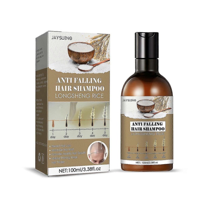 Sampon de par Jaysuing Taomi Shui, efect de crestere a parului, reparare scalp, curatare profunda, 250ml