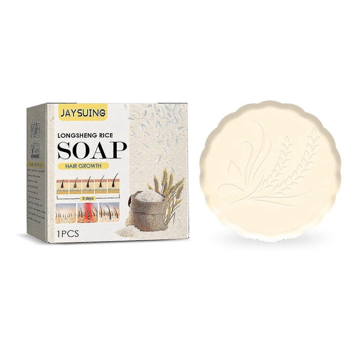 Sampon solid pentru par, Jaysuing, pentru cresterea parului, 73x73x20mm, 108g