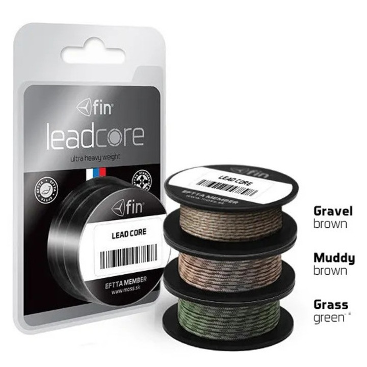 Fir Leadcore Delphin pentru Crap, 45 Lbs, 5 Metri, Maro Muddy