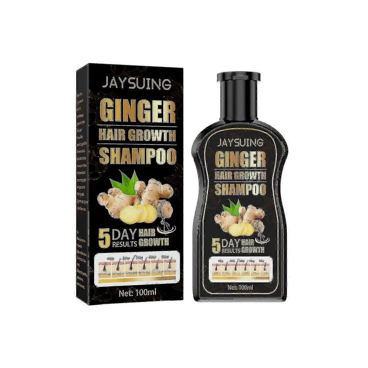 Шампоан за коса 100ML за потъмняване на косата, грижа за увредена коса, женшен, 12.5x5x2.8см, Jaysuing