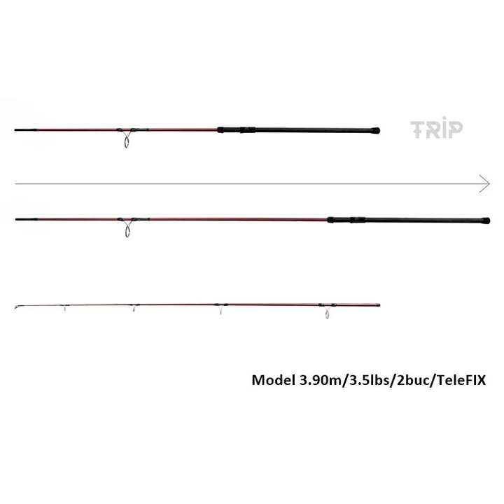 Телескопична въдица Delphin Etna E3 Trip 3.90м, 3.5lbs, 2 секции