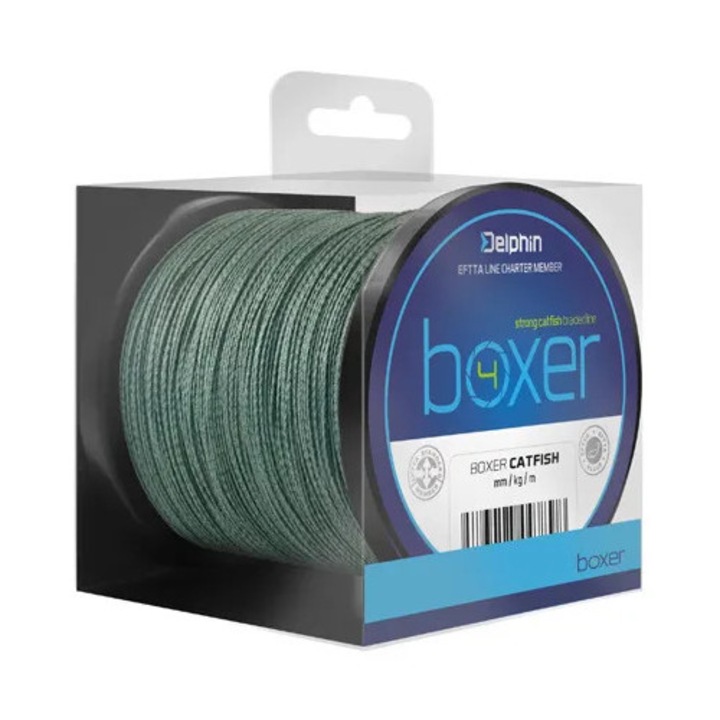 Fir Textil Delphin Boxer Verde, 250m, Diametru 0.40mm, Rezistenta 30.10kg