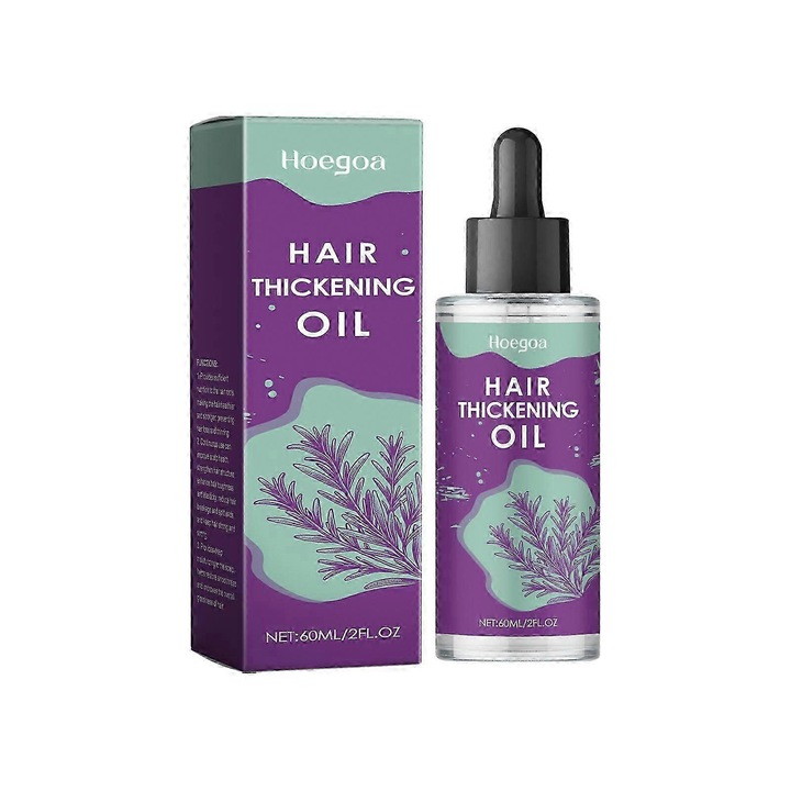 Ulei de ingrosare a parului, Hoegoa, 3PCS, cu uleiuri esentiale, natural, pentru toate tipurile de par, hidratant, fara reziduuri grase