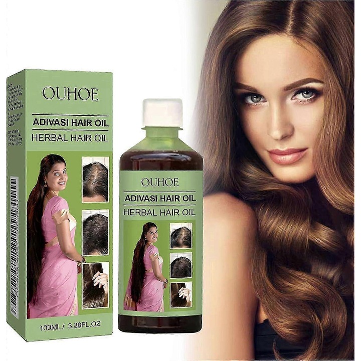 Ulei de par natural, formula cu biotina, 100ml, Ouhoe, rozmarin si menta