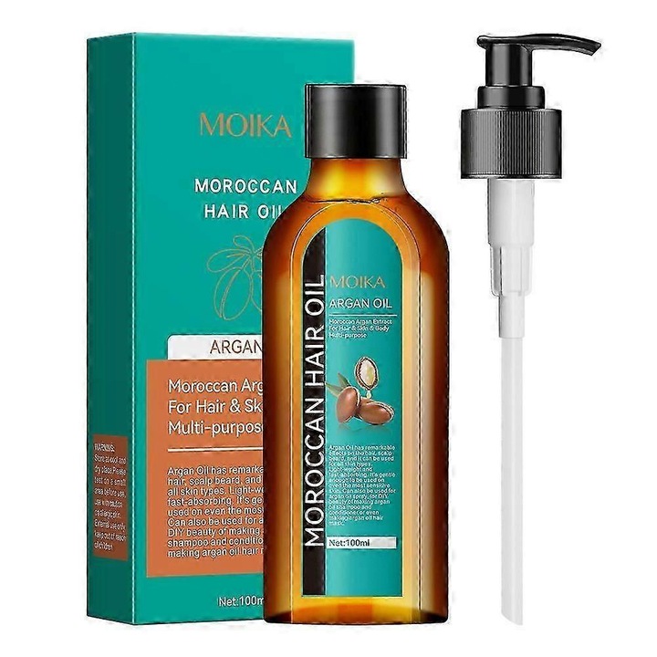 Ulei de par din argan marocan, tratament pentru par uscat si deteriorat, set 2 bucati, 50ml, Moika