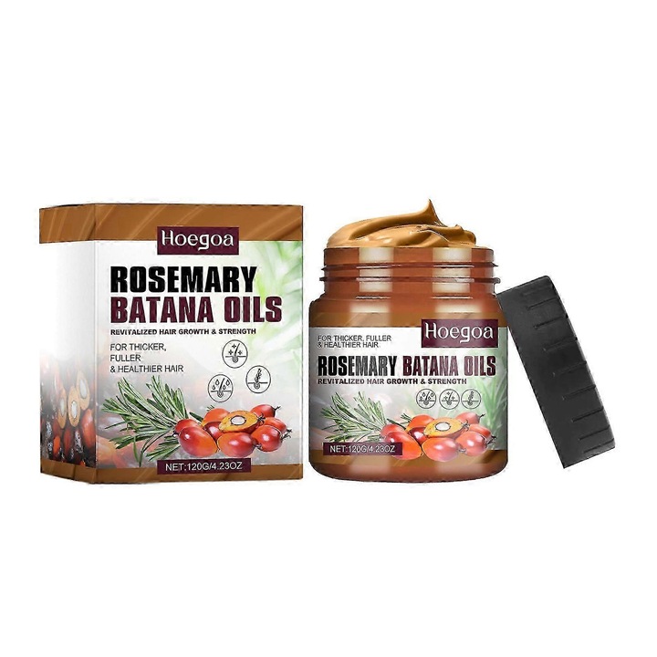 Balsam de par Batana, Hoegoa, 2 bucati, ulei organic pentru cresterea parului, hidratant, textura imbunatatita, multicolor