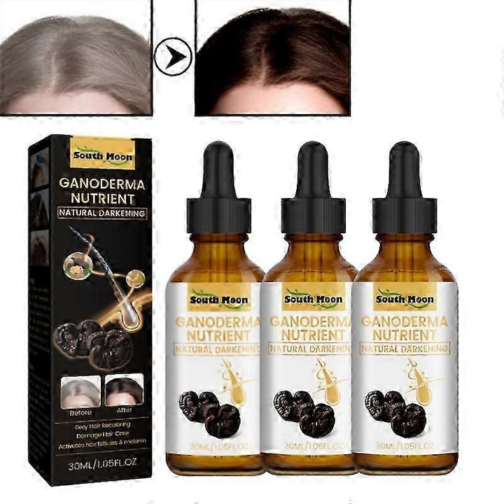 Ser tratament pentru par alb si gri, south moon, 30ml set 3 bucati