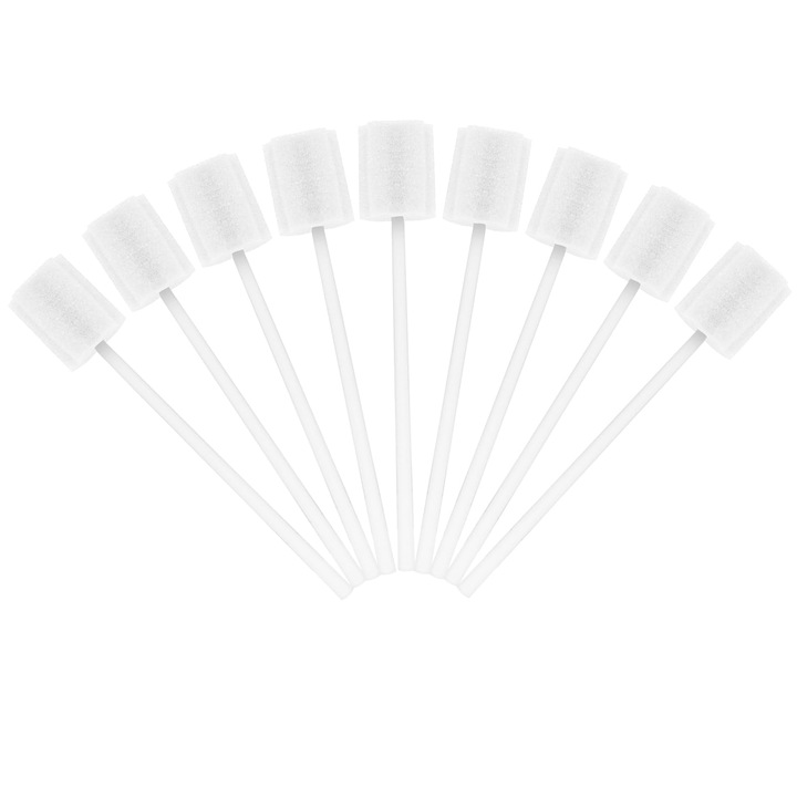 100 betisoare de bumbac de unica folosinta, perii de dezinfectie medicala, betisoare de bumbac albe