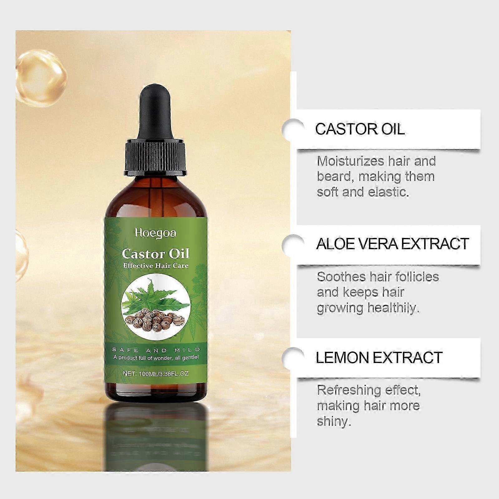 Balsam de par cu ulei de ricin, imbogatit cu Aloe vera si lamaie, Hoegoa -  eMAG.ro