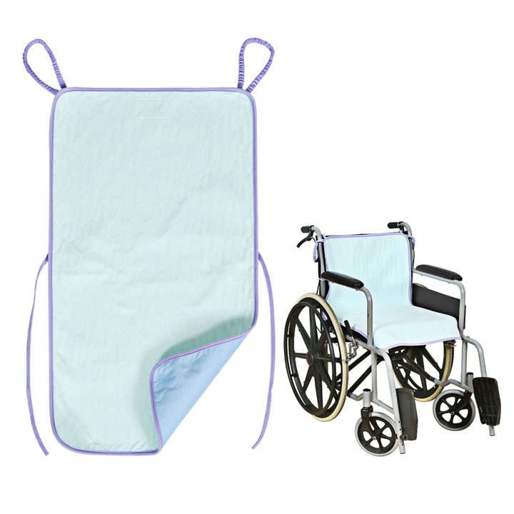 Prosop pentru Scaunul cu Rotile Ehucon, Foarte Absorbante, Impermeabile, 4 Straturi Moale, Protectii Reutilizabile pentru Scaune cu Doua Manere pentru Adulti, 48 x 86 cm