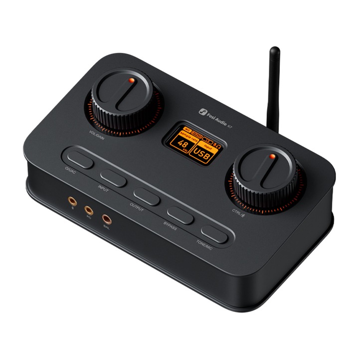 Amplificator căști Fosi Audio K7, USB, Bluetooth 5.0, 4.4mm, 3.5mm, compact, pentru gaming