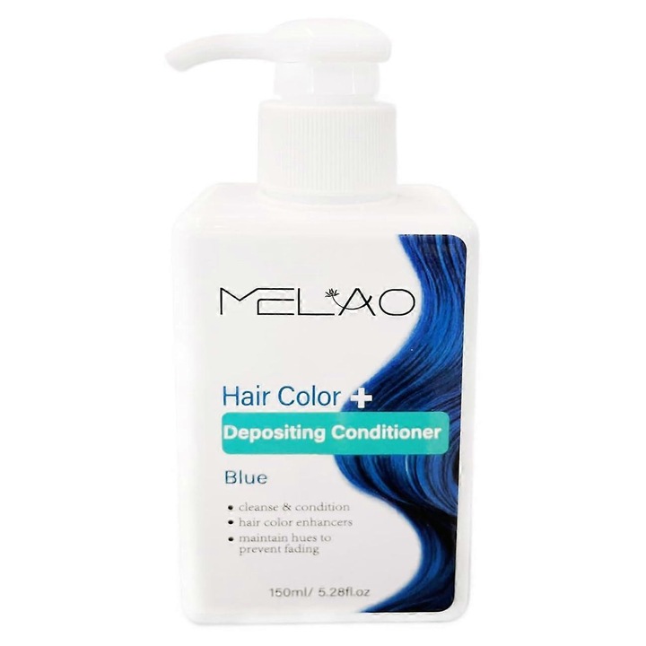Balsam de par colorant 3 in 1, albastru, 150ml, pentru par vopsit