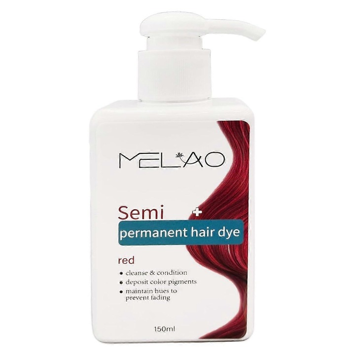 Balsam de par colorant 3 in 1, rosu, 150ml, pentru par vopsit