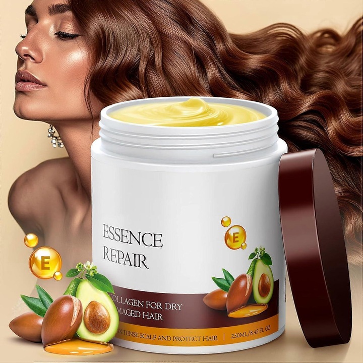 Masca de par cu colagen, ulei de argan, reparare profunda, hranire, 1pcs