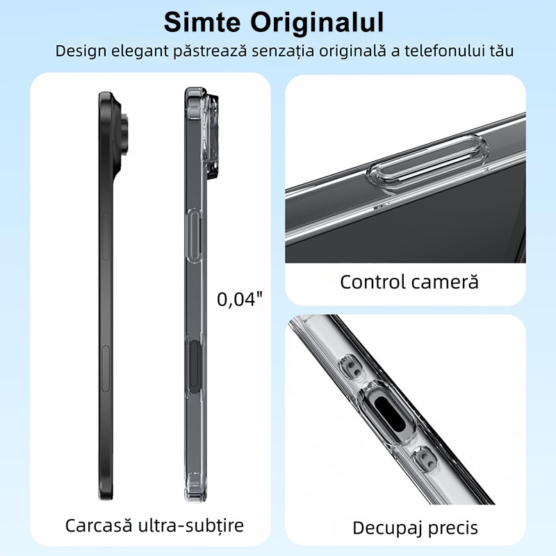 Husa de Protectie, Husa Compatibila cu Incarcare Magsafe pentru iPhone 17 Air, MOGU® pentru Incarcare Wireless, Margini Ridicate pentru Protectia Ecranului si a Camerelor, Absorbtie de soc anti-coliziune pe patru fete, din Material PC+TPU