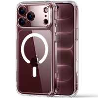Husa de Protectie MagSafe pentru Apple iPhone 18 Pro Max/iPhone 17 Pro Max, MOGU®, Compatibila cu Incarcare Wireless, Margini Ridicate pentru Protectia Ecranului si Camerelor, Absorbtie Soc, Anti-coliziune, PC+TPU, Transparenta
