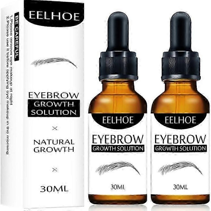 Ser pentru cresterea sprancenelor Eelhoe, 30ml, extracte naturale, set 2 bucati
