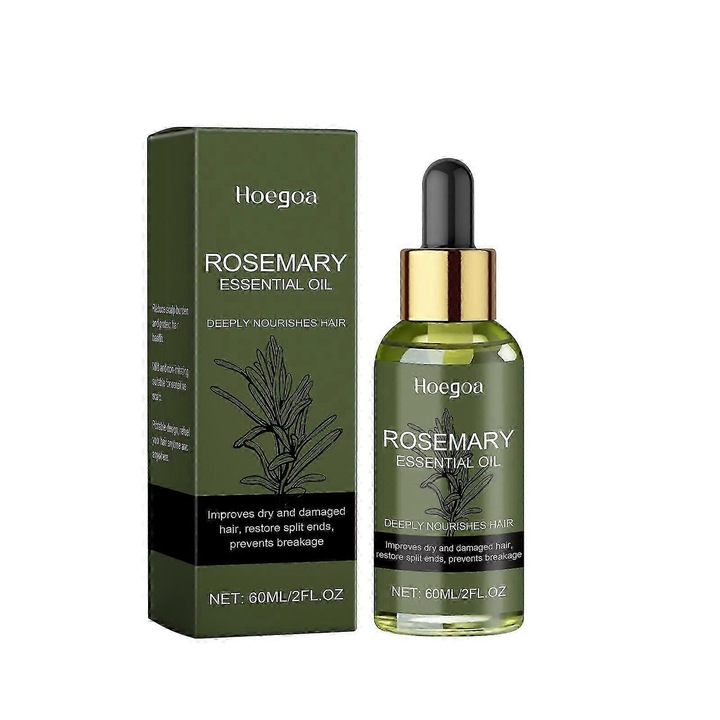 Rozmaringos hajolaj, Hoegoa, 60 ml, hajnövekedéshez, hidratáláshoz és regeneráláshoz