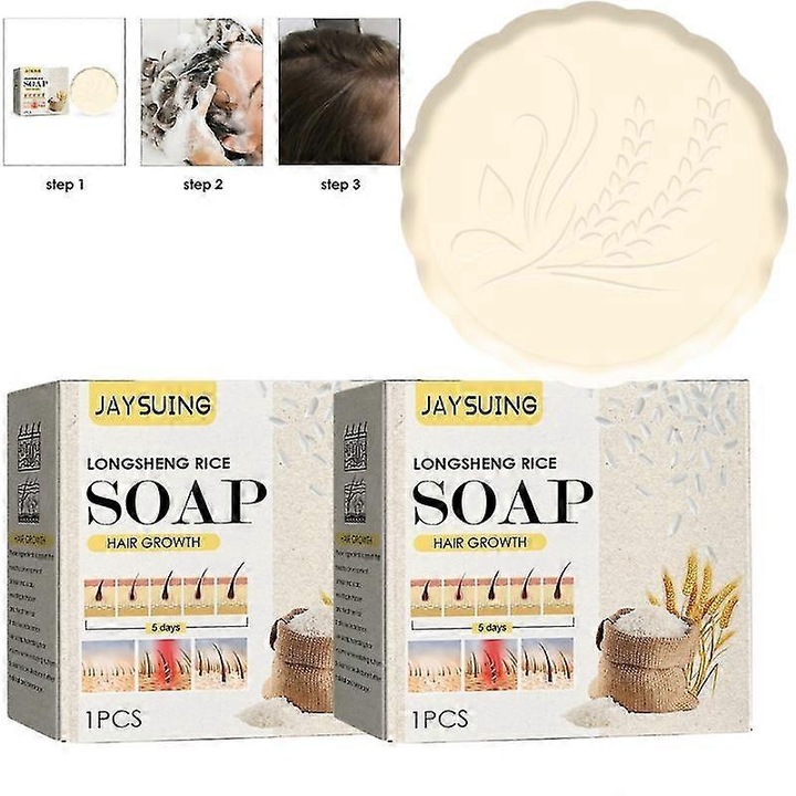 Sapun sampon cu proteina din apa de orez, alb, 108g, 7.5x7.5x2.5cm