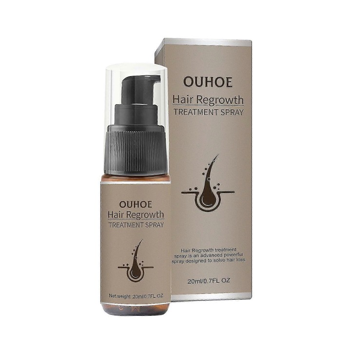 Spray pentru par dens Ouhoe, 20ml, prevenire cadere par, hidratare, set