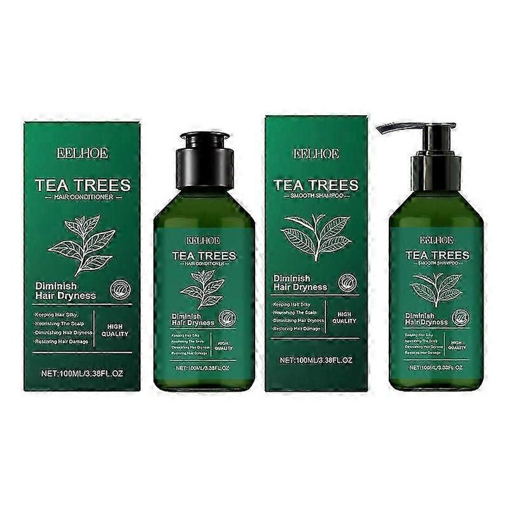 Комплект шампоан и балсам с масло от чаено дърво, масло от мента, арганово масло, 1000мл