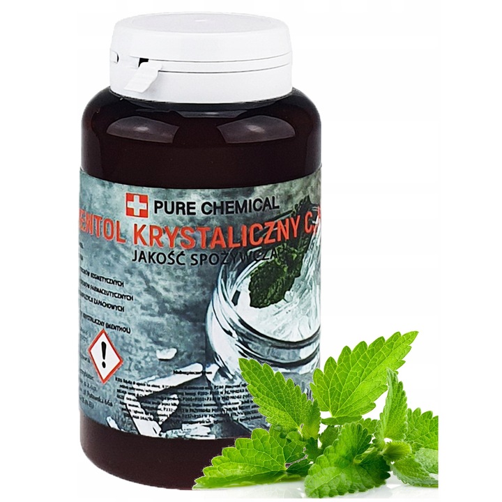 Mentolkristály Üvegben, Chosa, Tiszta Vegyszer, 50 g, Kristályos Forma, Olvadáspont Kb. 42 °C, Min. 99,9% Mentol Tartalom, Vízben Rosszul Oldódó