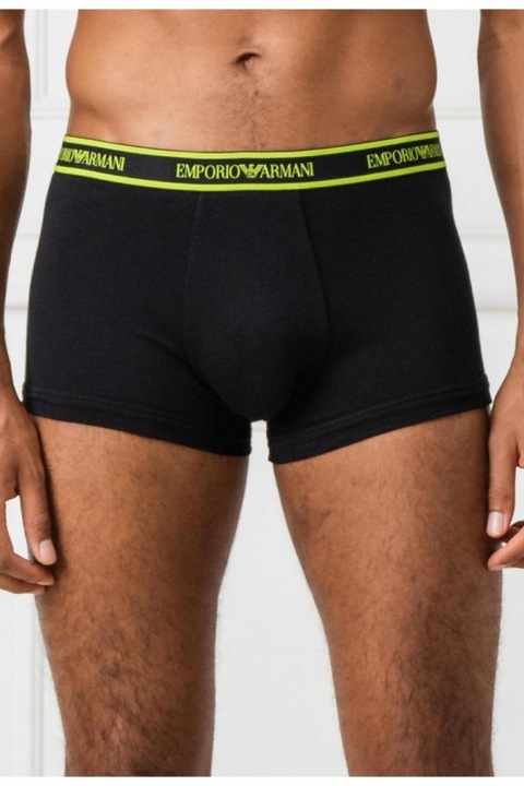 Set de 2 boxeri barbatesti Emporio Armani, negru, bumbac de inalta calitate, talie elastica, M INTL