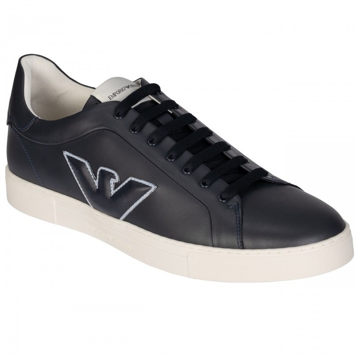 Adidasi barbati, Emporio Armani X4X598, piele naturala, bleumarin, 43 EU