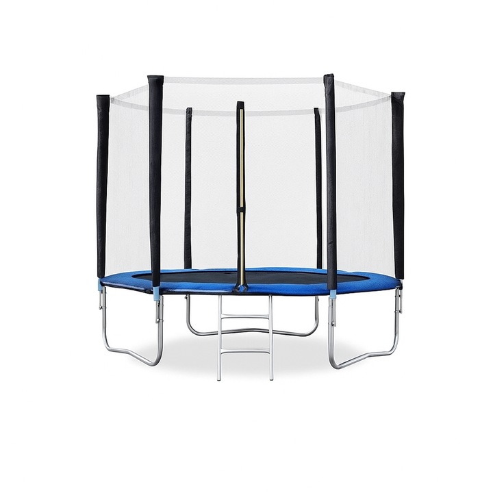 Trambulina 244 cm cu scara si plasa laterala, max 50 kg, Breckner Germany