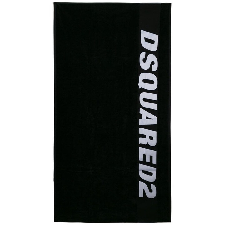 Плажна кърпа DSQUARED2 модел D7P004270, 100% памук, черен, 190x100см