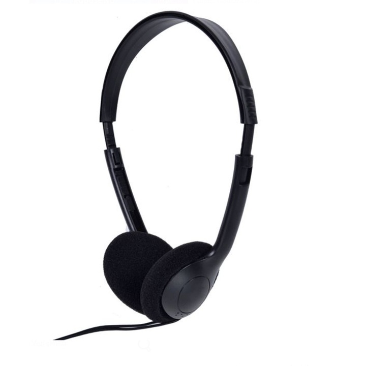 Casti Audio Negre cu Cablu de 1.5m