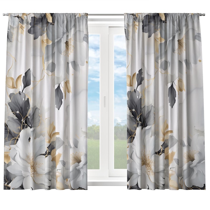 Draperie gata confectionat, HomeView, 100% Poliester, 180g/m2, Simpla, Rejansa, Multicolor, 140x160 cm, ZAS225