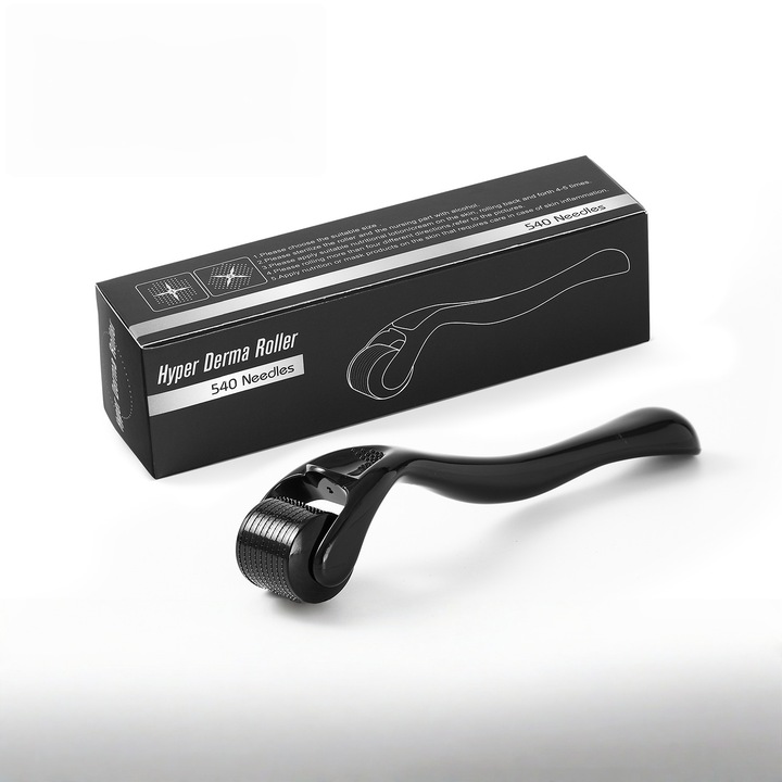 Roller Dermal cu Micro-Agoale, Titaniu, Usor de Utilizat, Portabil, Fata