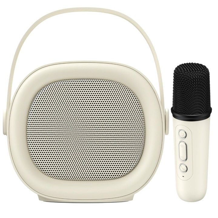 Karaoke hangszóró HAVIT SK819BT, mikrofonnal, Bluetooth C típusú, bézs