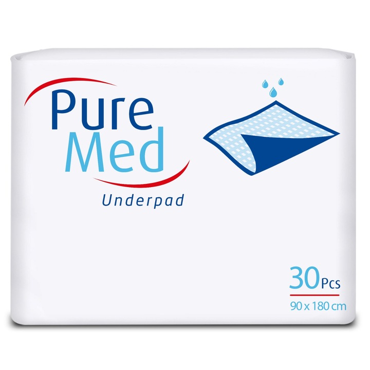 Aleze incontinenta PURE MED, 90x180 cm, 30 buc./pachet