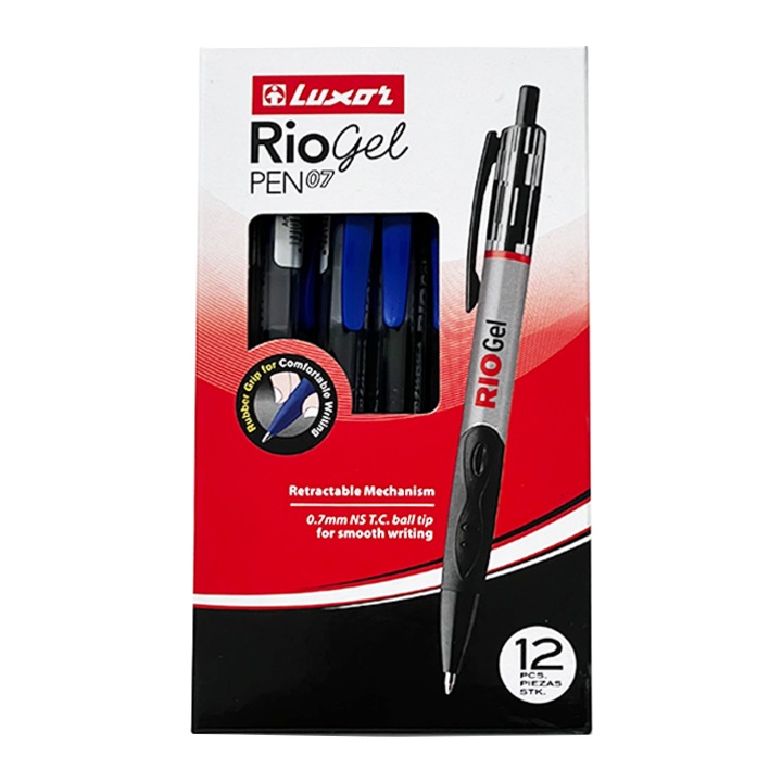 Pix gel RIO, 0.7mm, Albastru, 12 buc/set