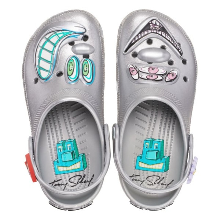 Saboti Crocs Scharf Classic Clog, Argintiu, 39-40