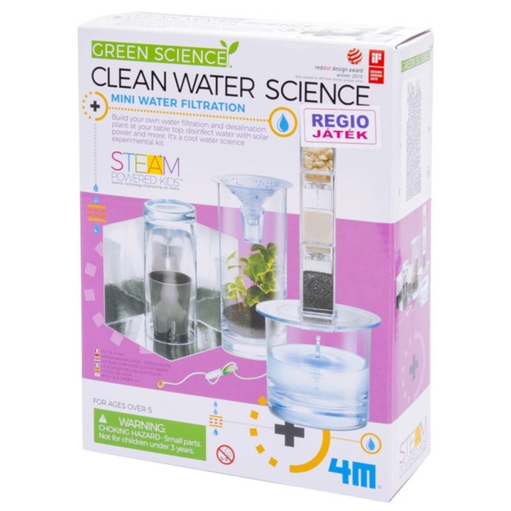 Set stiintific 4M pentru purificarea apei, cu pahare filtrante, carbune activ, plastic