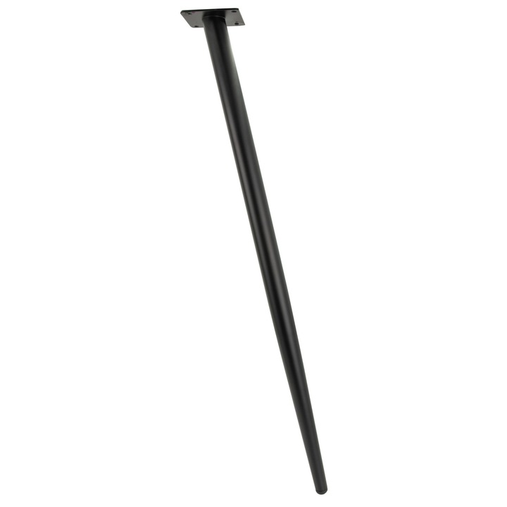 Picior de mobila, stift oblic, negru, 70 cm, B&B