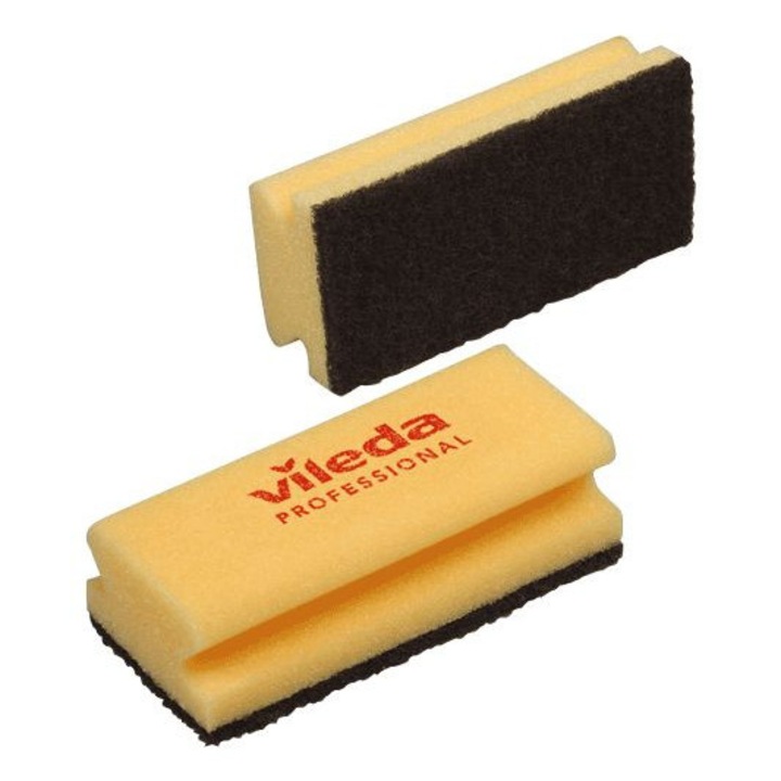 Burete Vileda Professional, pad negru, 7x15cm, pentru curatare intensa