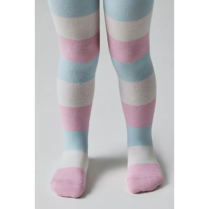 Ciorapi subtiri din bumbac cu model inima, Conte Kids Tip-Top 581, Crem