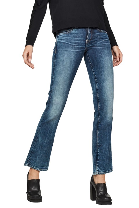 Blugi de damă G-Star RAW Midge Saddle Mid Skinny Bootcut 9911637 16113-29, Elto Superstretch, Bumbac, W23-L28, Albastru