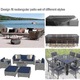 Husa set mobilier exterior, rectangulara, 200x200x85cm, material PVC rezistent la apa