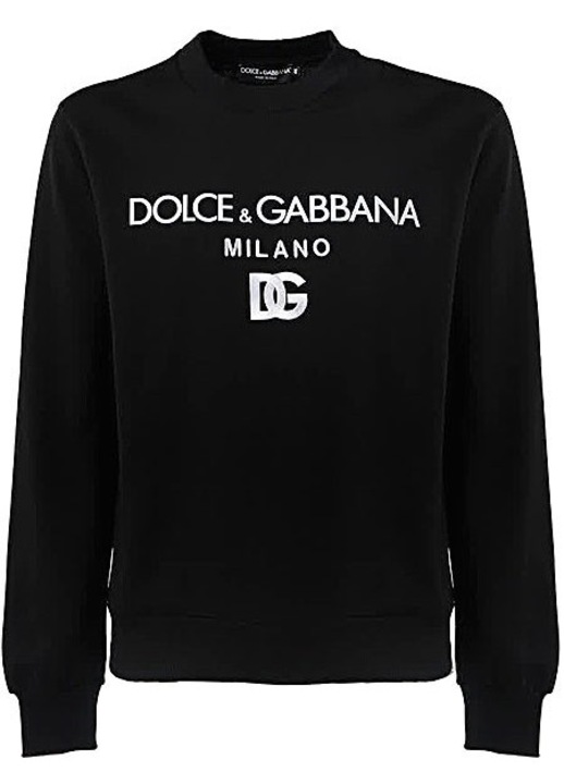 Hanorac barbati Dolce & Gabbana, bumbac/elastan, alb/negru, XL INTL