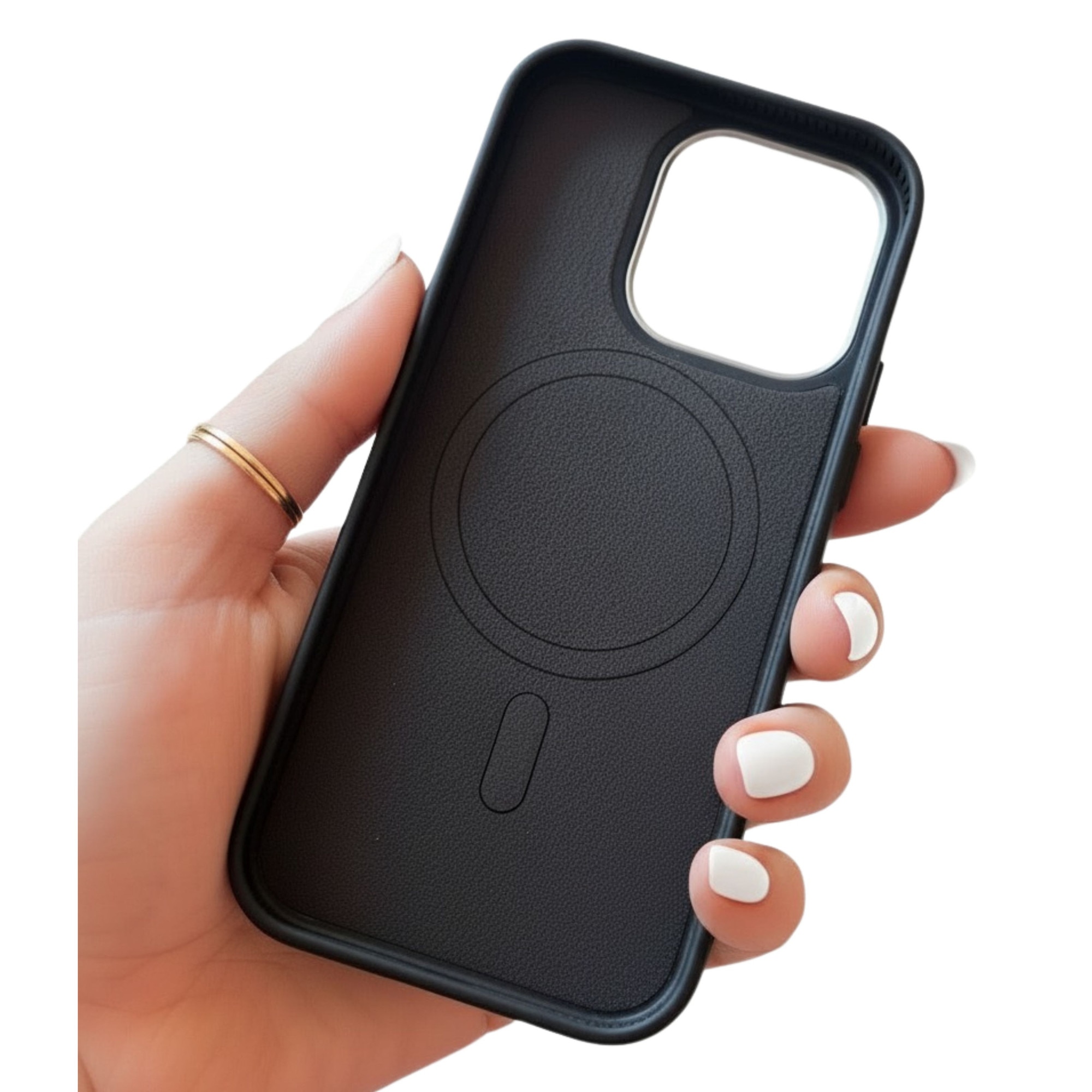 Husa de protectie, pentru Apple iPhone 16 Pro, incarcare MagSafe, protectie si aspect premium, model Wave Liquid Silicone, negru