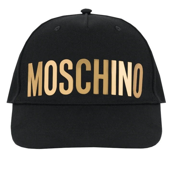 Moschino sapka, Z2 A9203 8266 modell, fekete fém logóval, UNI méret, Olaszországban készült