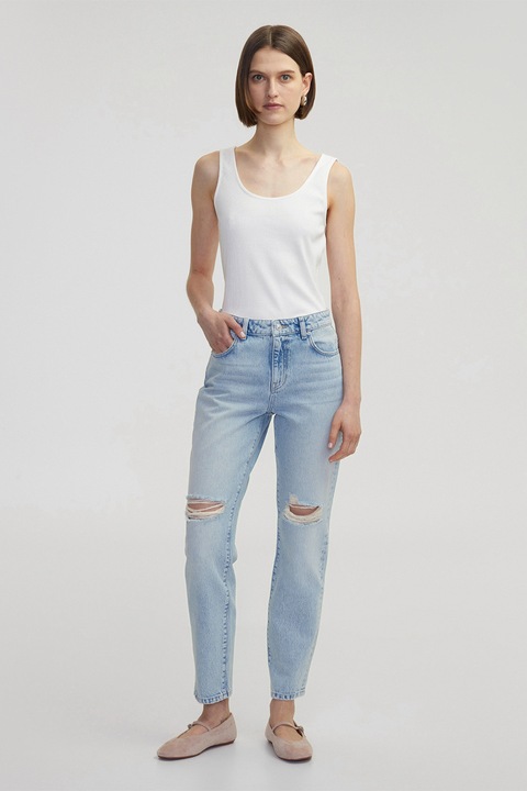 Ipekyol, Blugi mom-fit cu aspect deteriorat, Albastru deschis